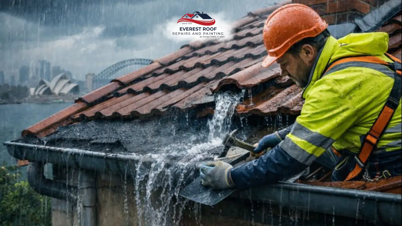 Roof Leak Repair During Heavy Rain Sydney