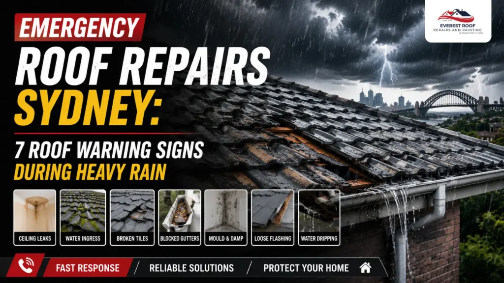 Emergency Roof Repairs Sydney: 7 Roof Warning Signs During Heavy Rain