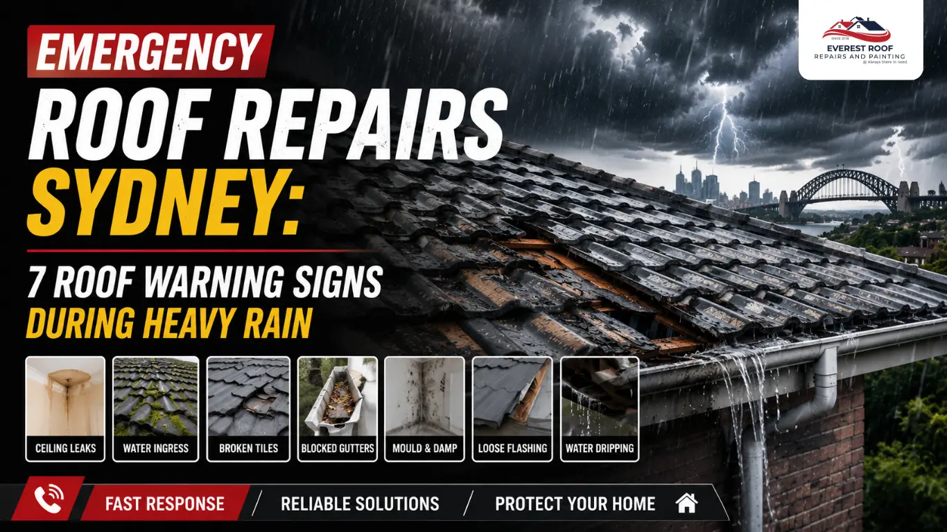 Emergency Roof Repairs Sydney: 7 Roof Warning Signs During Heavy Rain