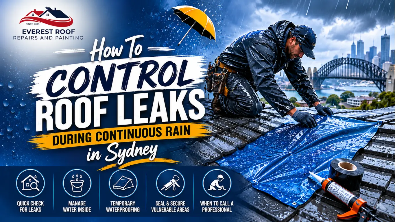How To Control Roof Leaks During Continuous Rain in Sydney
