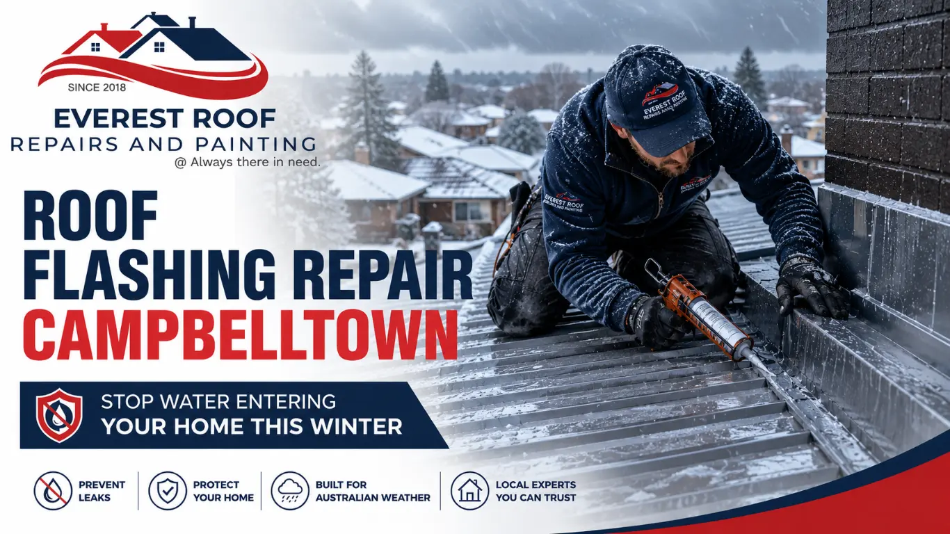 Roof Flashing Repair Campbelltown – Stop Water Entering Your Home This Winter