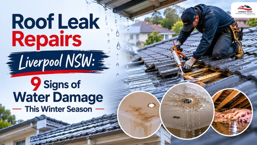 Roof Leak Repairs Liverpool NSW: 9 Signs of Water Damage This Winter Season