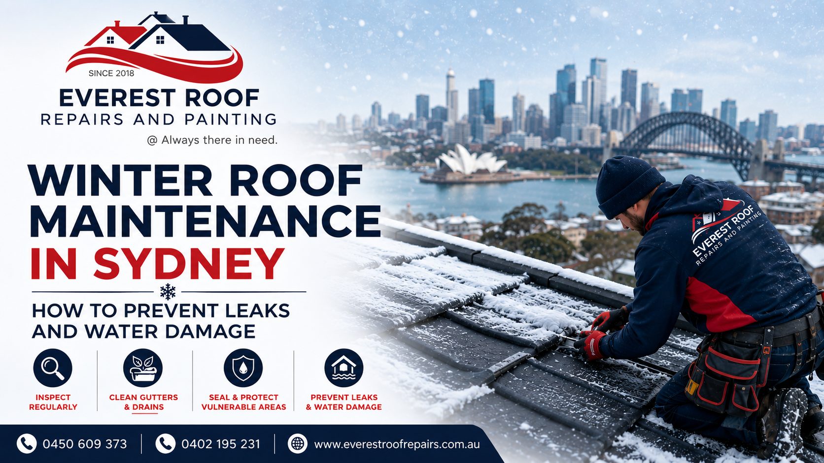 Winter Roof Maintenance in Sydney How to Prevent Leaks and Water Damage