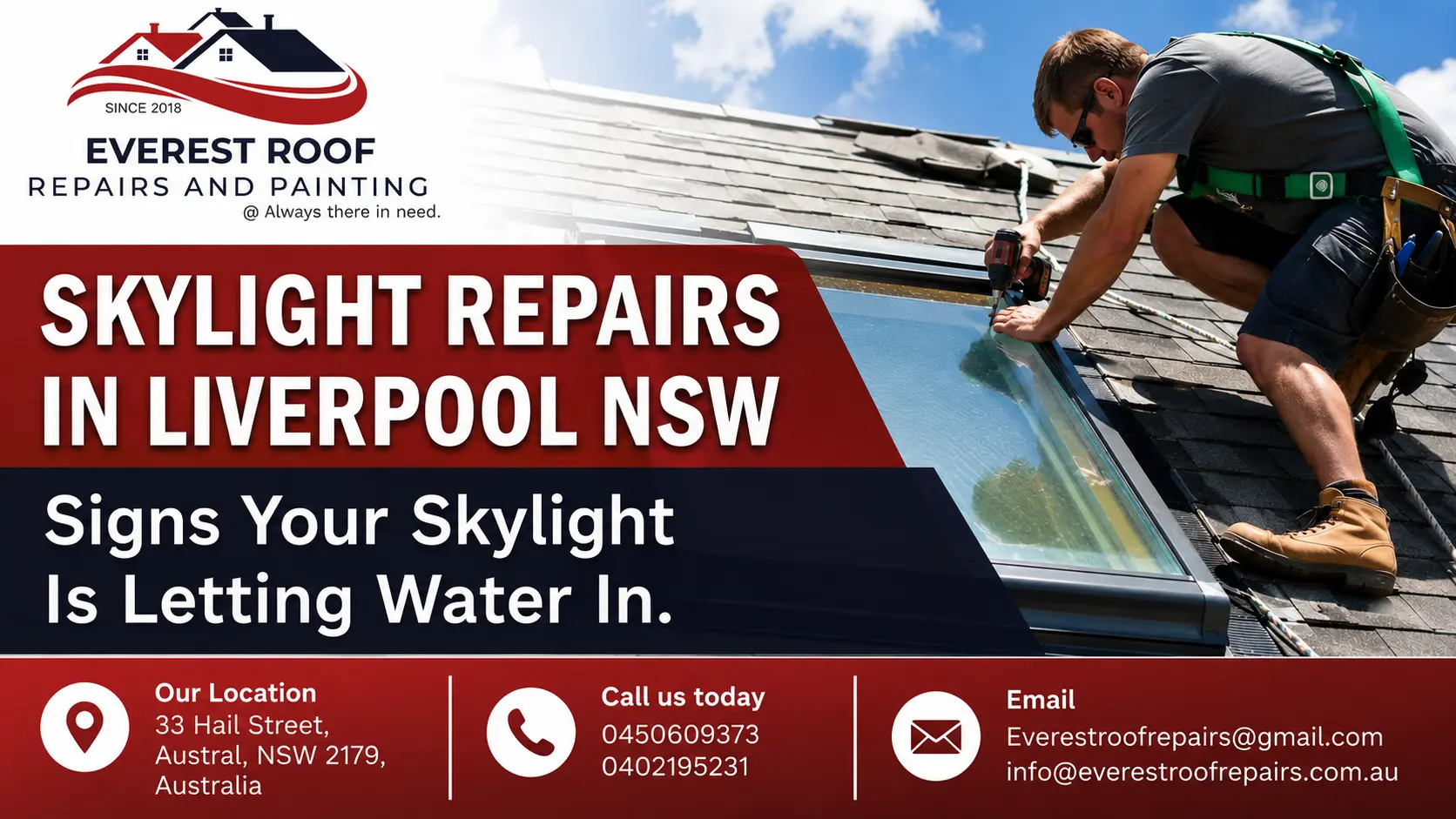 Skylight Repairs in Liverpool NSW Signs Your Skylight Is Letting Water In