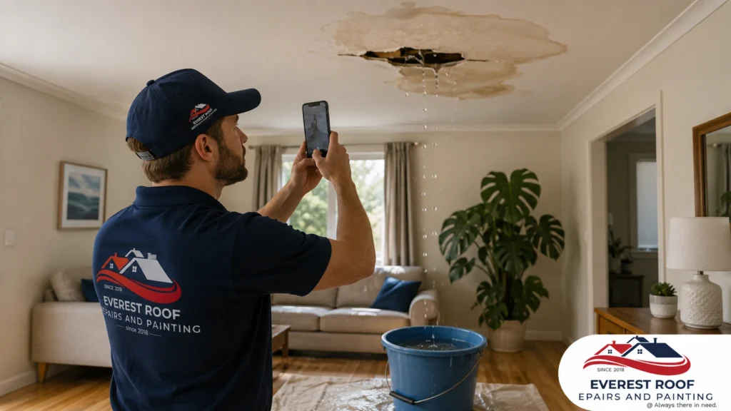 Roof leak repair Sydney for ceiling water damage
