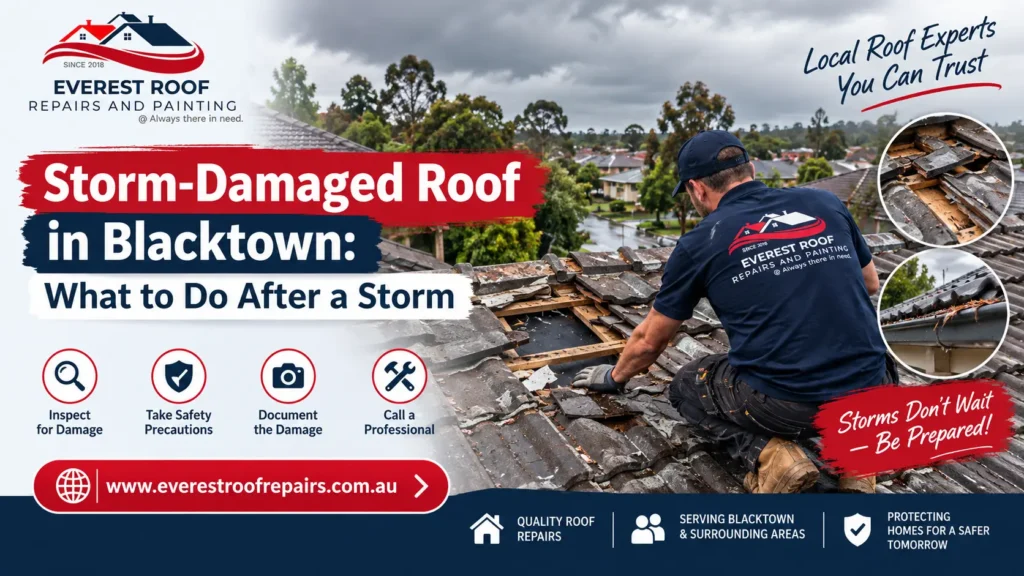 Storm-Damaged Roof in Blacktown: What to Do After a Storm
